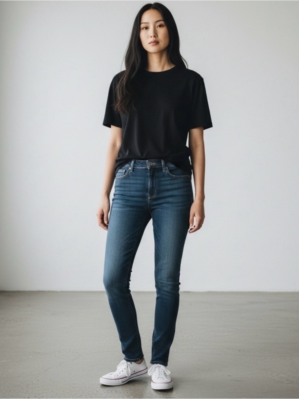 BKE Women's Gabby Skinny Jeans in Dark Blue Wash 31L